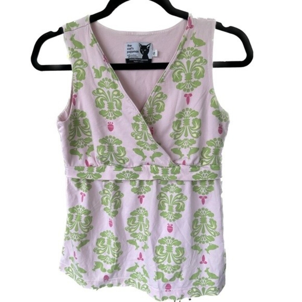 The Cat's Pajamas Soft Comfy Pajama PJ Top Only Easter Bunny Print S